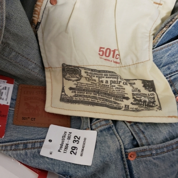 NWT Levi's 501CT Cropped Tappered Jeans - Picture 7 of 7